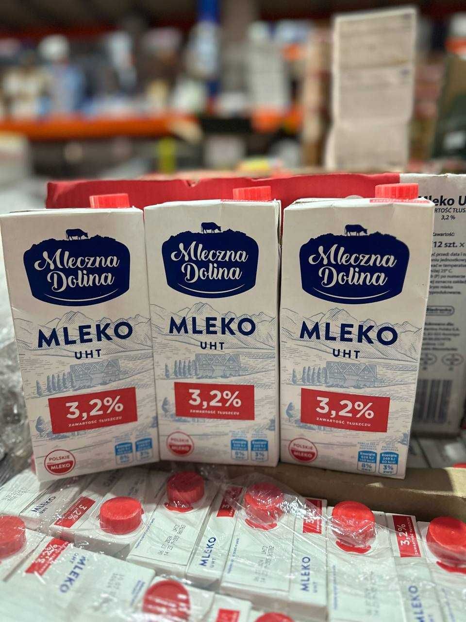 молоко польське Mleczna dolina / молочна долина 1 л 3.2 % гурт