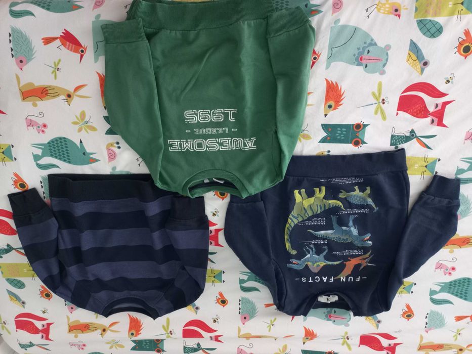 Conjunto 3 sweats manga comprida 3-4 anos