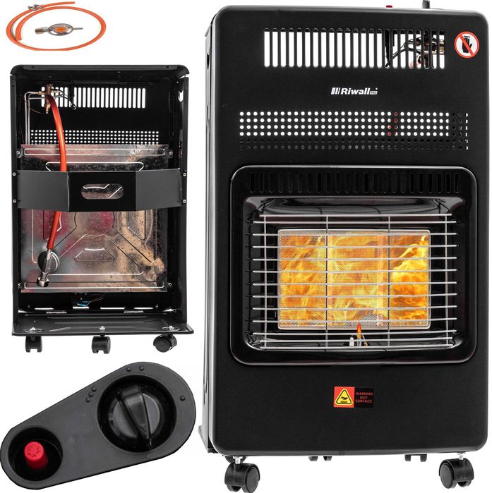 NOWY!! Piecyk gazowy na butle grzejnik FIXO  4,2kW  reduktor wąż LPG