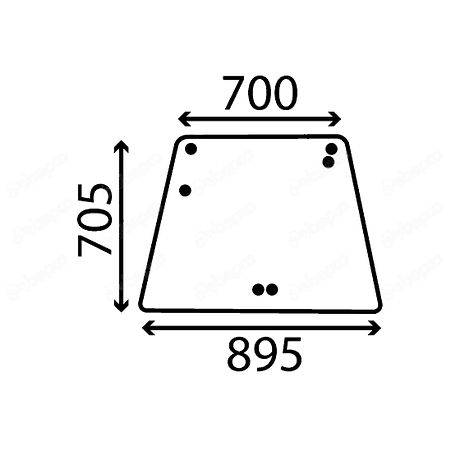 Szyba tylna Deutz-Fahr Agrostar TG 6.71, 6.81, 6.38 Freisicht ACX206