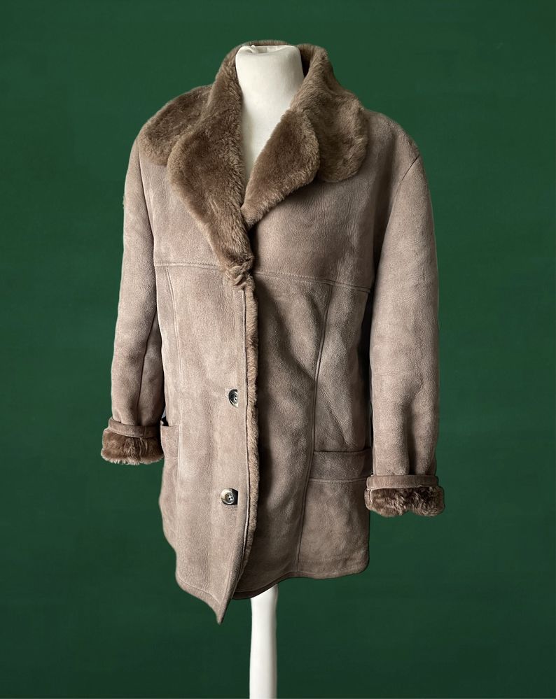 Kożuch damski Made in England 46 XXXL Vintage 70/80s Retro