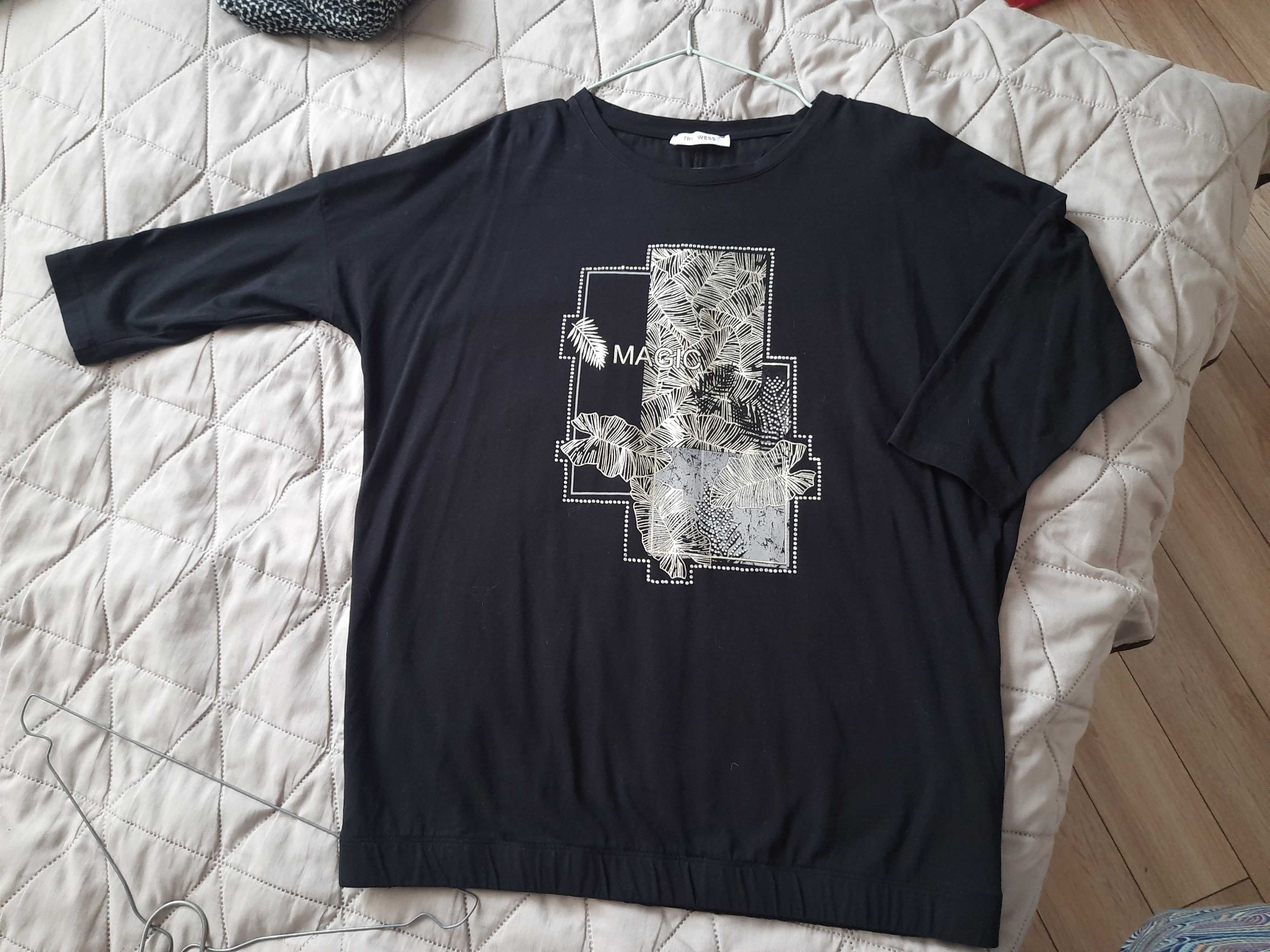 Bluzka na imprezę ze złotą aplikacją L /XL