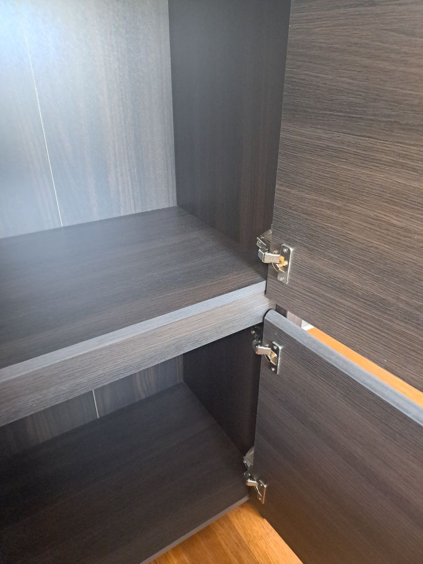 Komoda BRW Kaspian, 4 szafki – pojemna, wenge, stan bdb