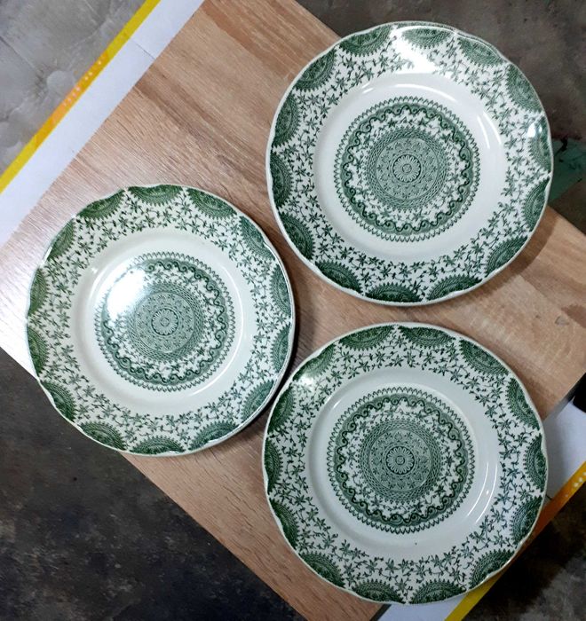 тарелка керамика ironstone tableware underglaze зеленые