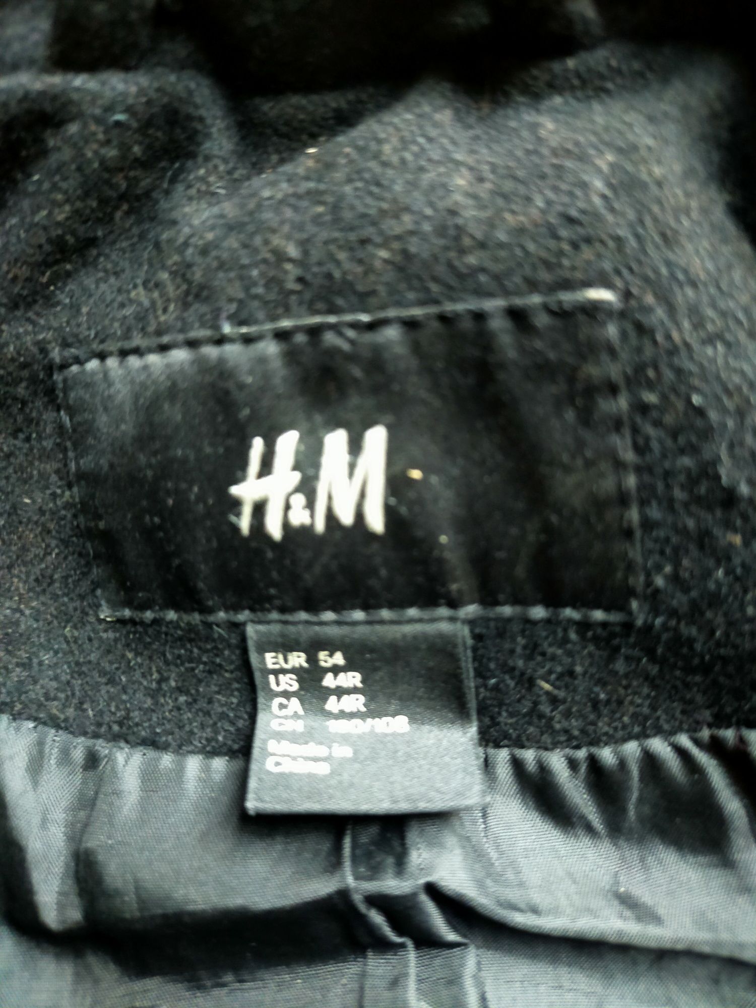 Płaszcz męski H&M czarny XL/54