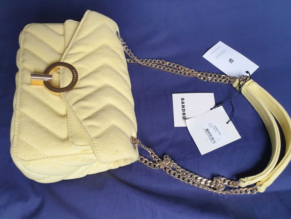 Nowa oryginalna żółta torebka Sandro