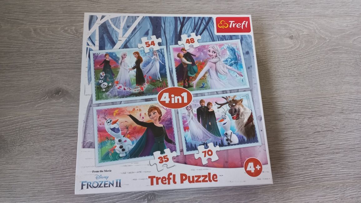 Trefl Kraina Lodu 2 Frozen Puzzle 4w1 zestaw Elsa