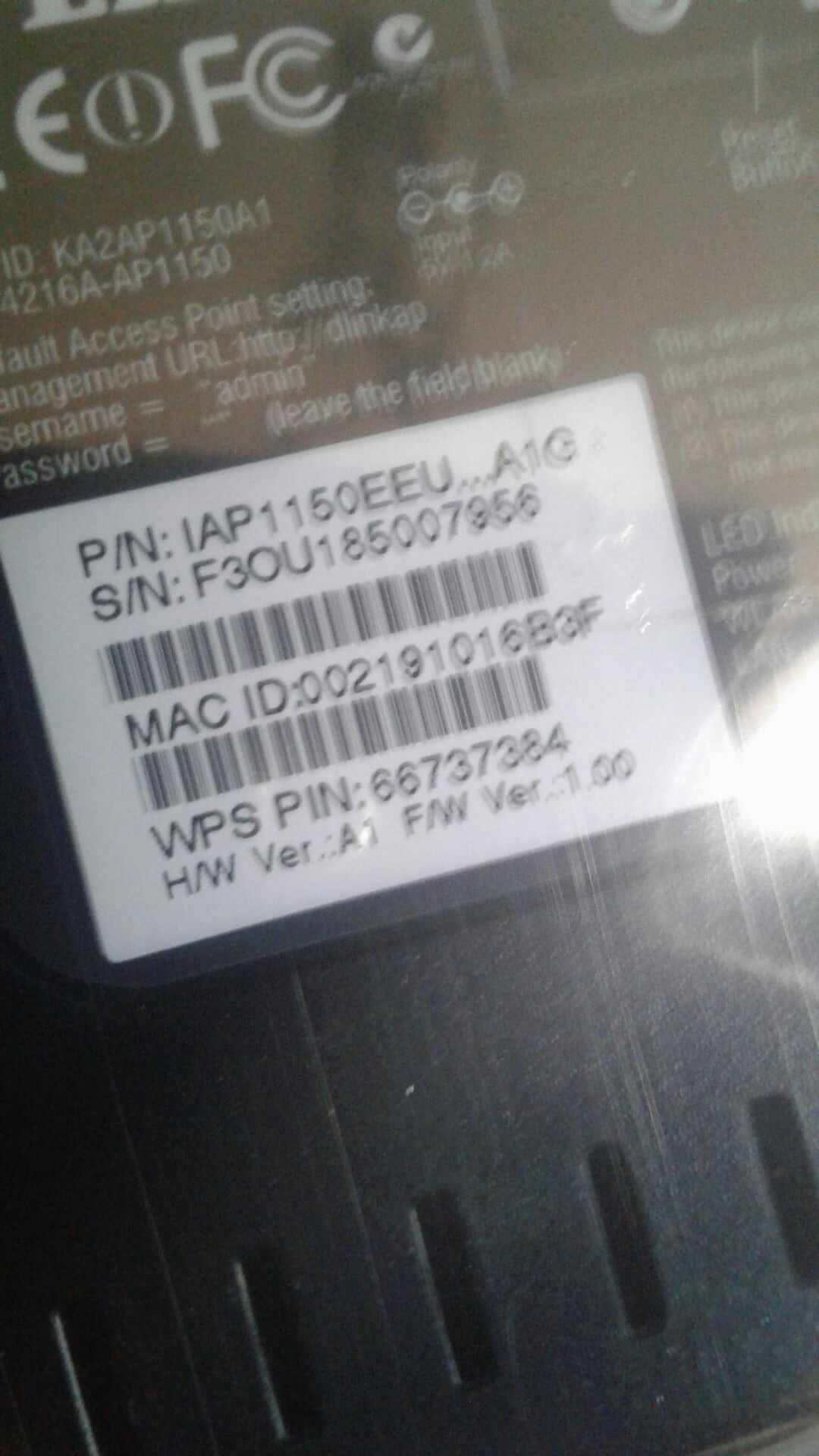 D-link DAP-1150 Wireless G ACCESS POINT