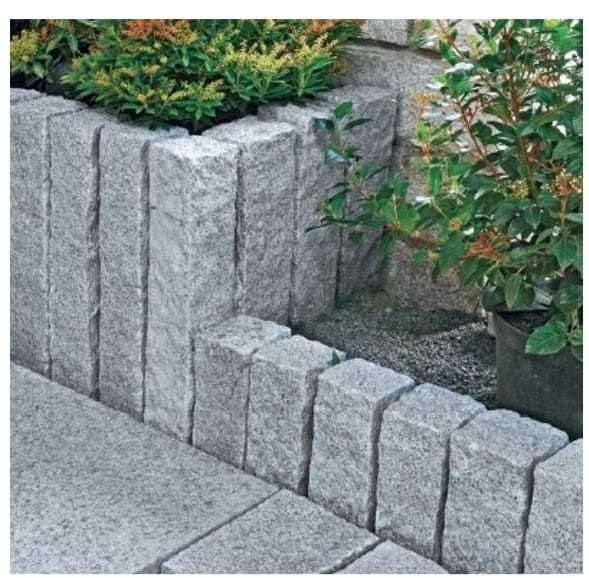 Palisada granitowa Szara łupana 100x10x10 cm Ogród Chodnik