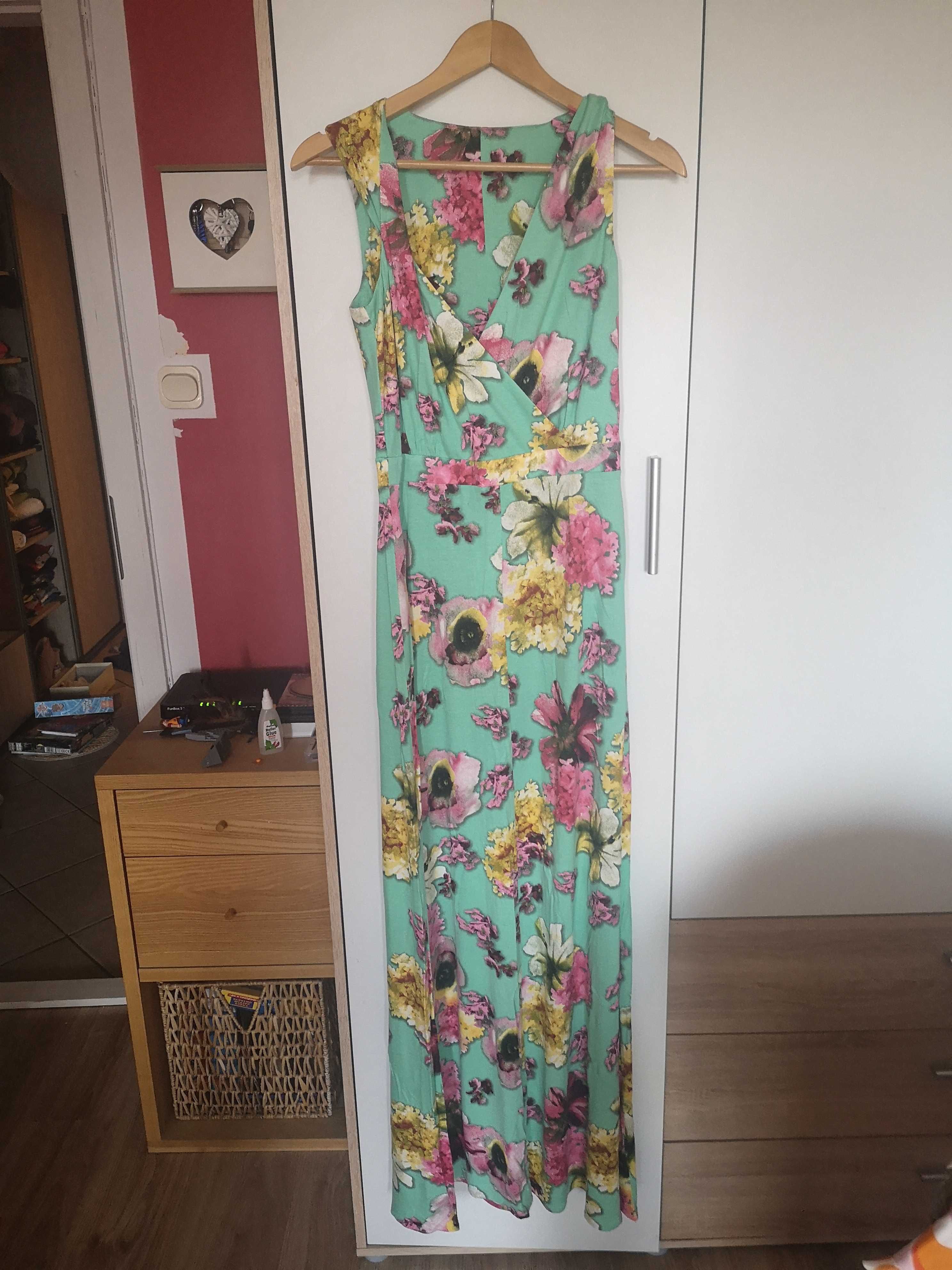 Sukienka maxi w kwiaty na lato r. 38