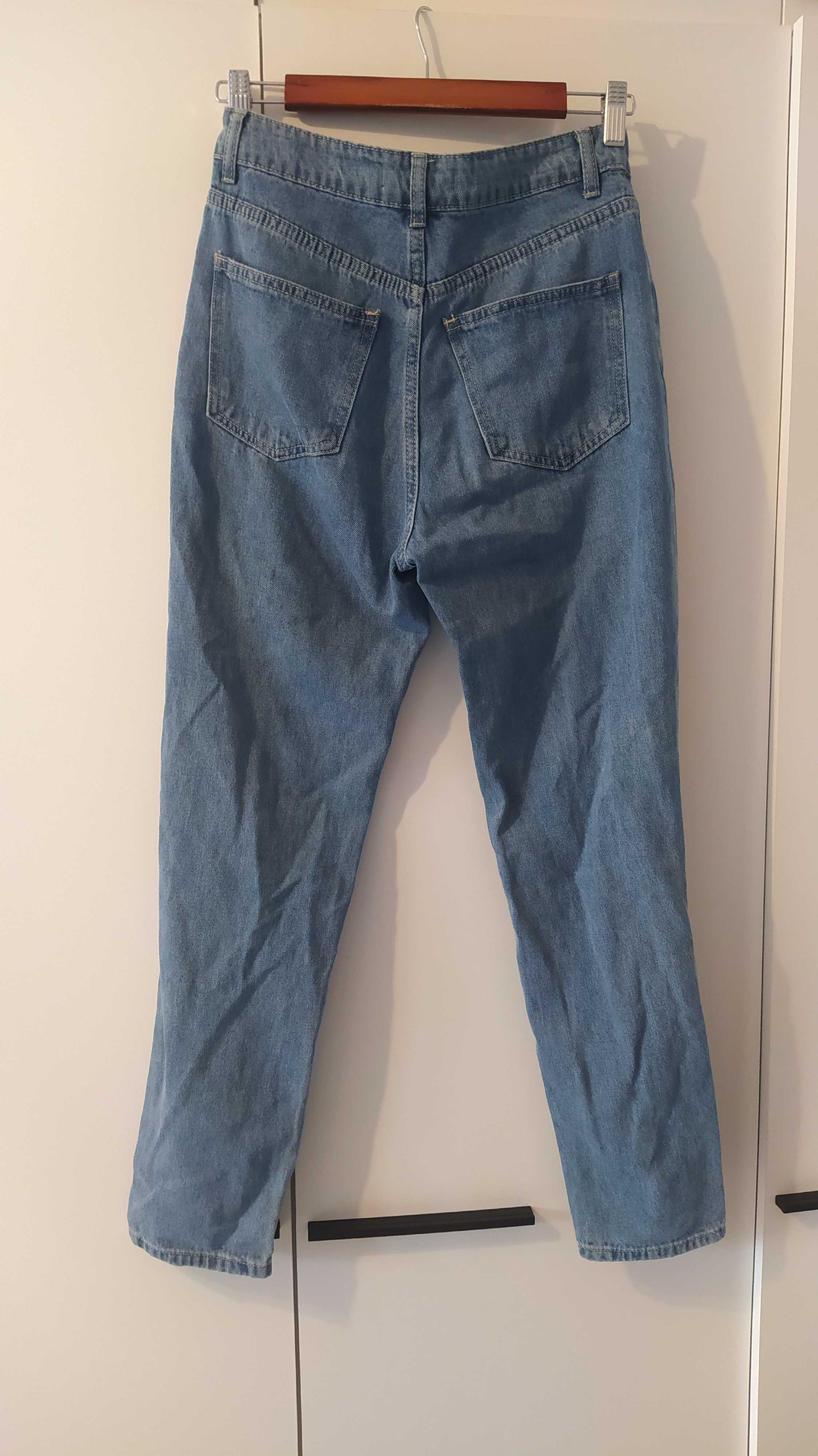 Jeansy CROPP boyfriend z dziurami XS/34