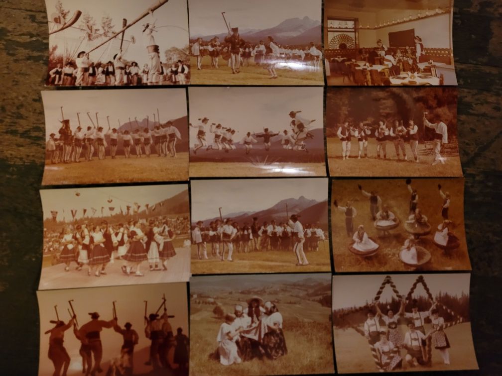 Pocztówki fotosy 12 szt Folklor góralski lata siedemdziesiąte KAW