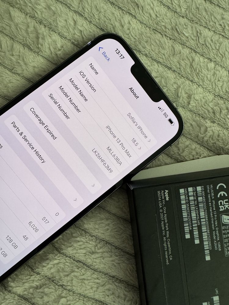 Iphone 13 pro max 128 gb space gray