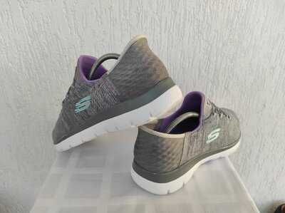 Мокасини текстильние Skechers slip-ins air-cooled,memory foam р.41