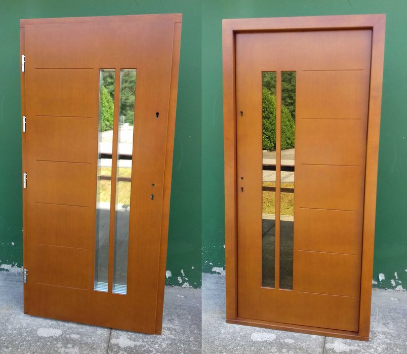 - 50 % Wyprzedaż Ekspozycji Drzwi Drewniane 88 mm Zewnętrzne 102 x 208