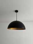 Nowoczesna lampa wisząca Sigma SFERA 50 czarno‑złota Ø 50 cm