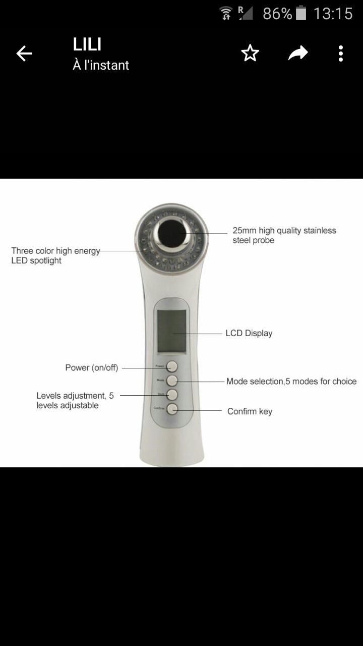 Maquina facial ultrasonico