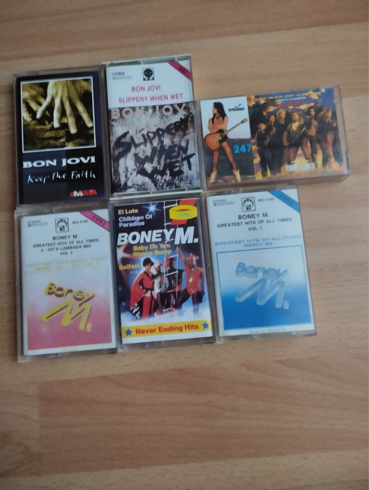 Kaseta Black Sabath Boney M disco polo rock pop ACDC Metalika Akcent