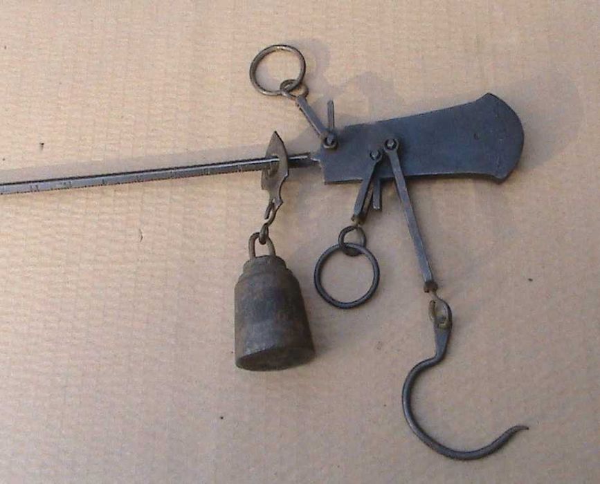 Zabytkowa waga wisząca - Sygnowana - Duża Rzadkość