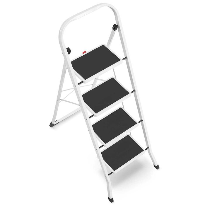 Drabina domowa lekka składana stalowa drabinka schodki 4 st. HIGHER BI