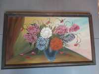 Obraz w ramie kwiaty w wazonie bukiet piwonie
