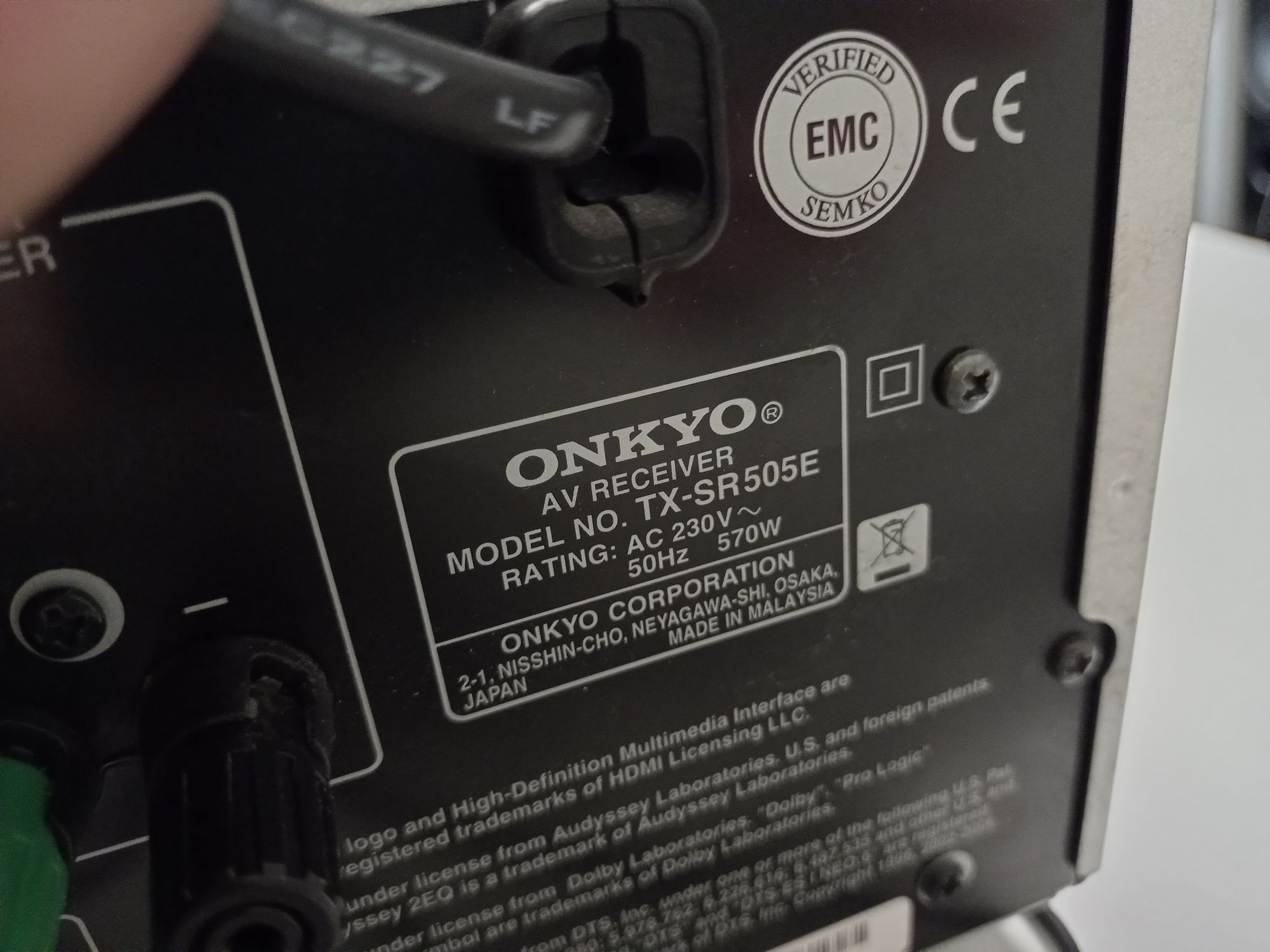 Amplituner 7.1 z HDMI Onkyo TX-SR505E