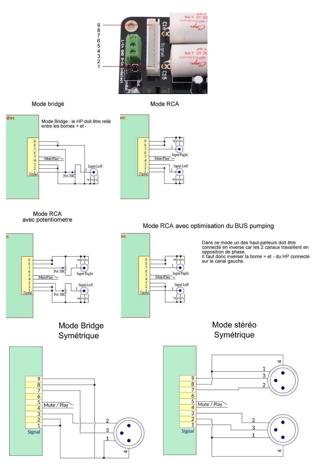 AUDIOPHONICS TA2022 V4 wzmacniacz modułowy Tripath 2x90W RCA XLR DIY