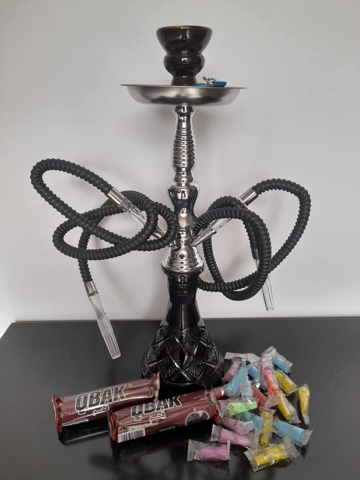 Pack  Shisha 45 cm 2 mangueiras (+carvão +boquilhas)