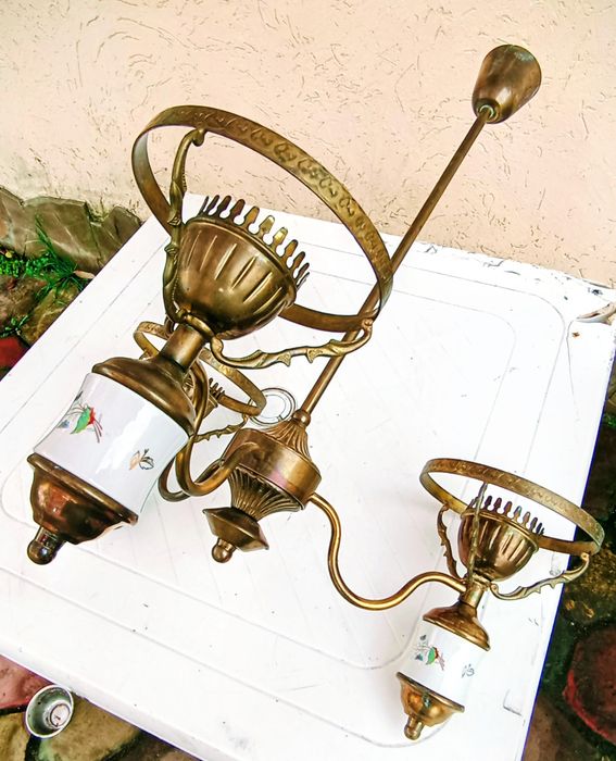 Люстра потолочная латунь