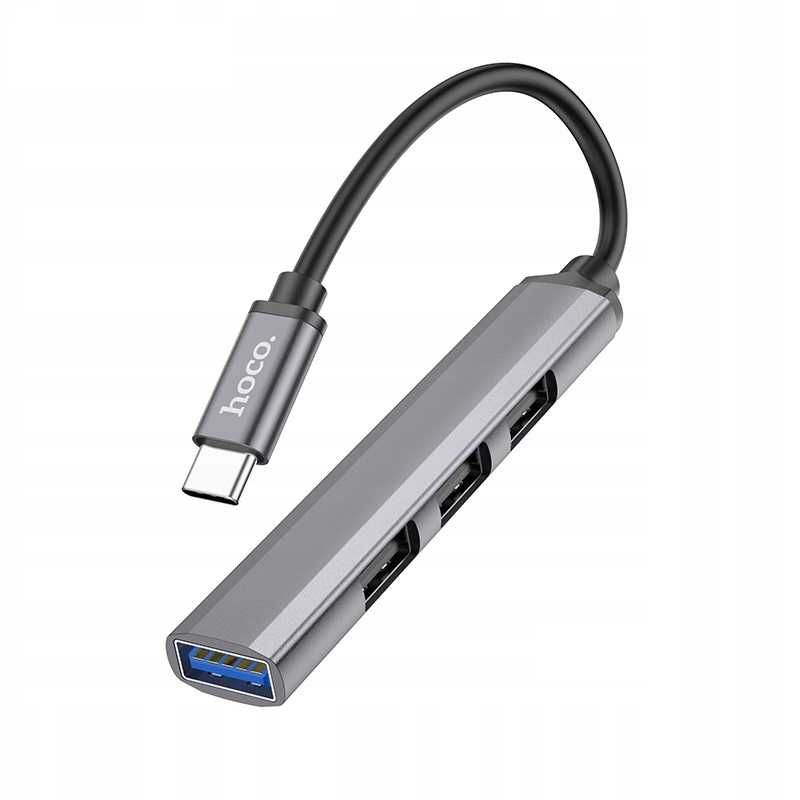 HOCO adapter HUB 4w1 USB C do 1x USB 3.0 + 3x USB 2.0