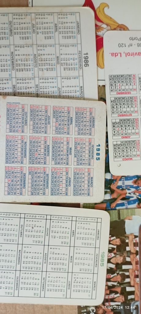 Calendários da década 80/90