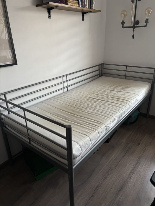 Łóżko metalowe 90x200 IKEA SVARTA