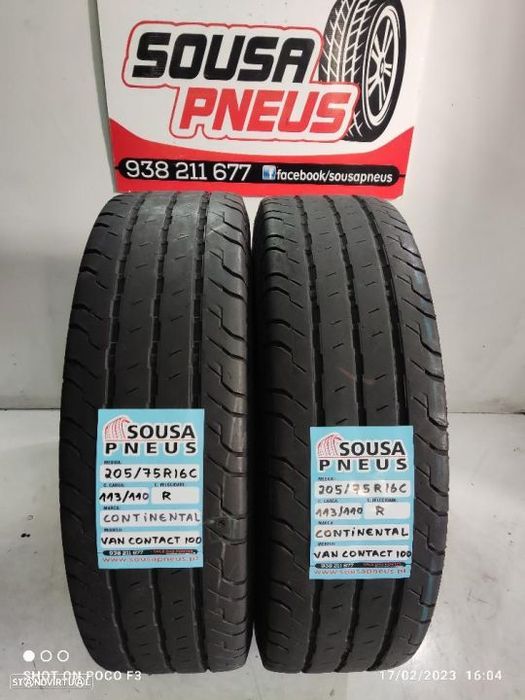 2 pneus semi novos 205-75r16c continental -oferta da entrega