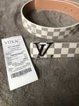 Biały pasek louis vuitton lv