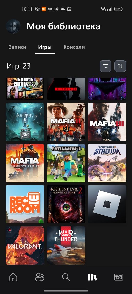 Акаунт xbox з іграми