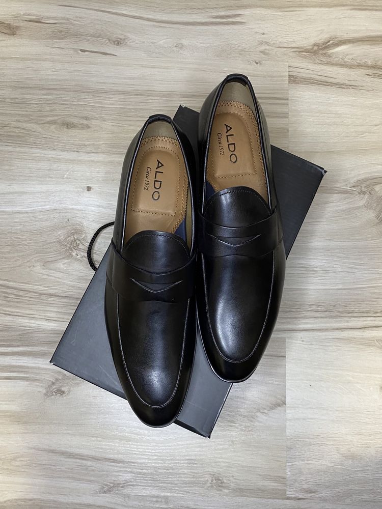 Eleganckie skórzane buty ALDO Etianna czarne 43