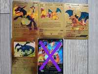 Shining Charizard Charizard Vmax złote karty Pokemon