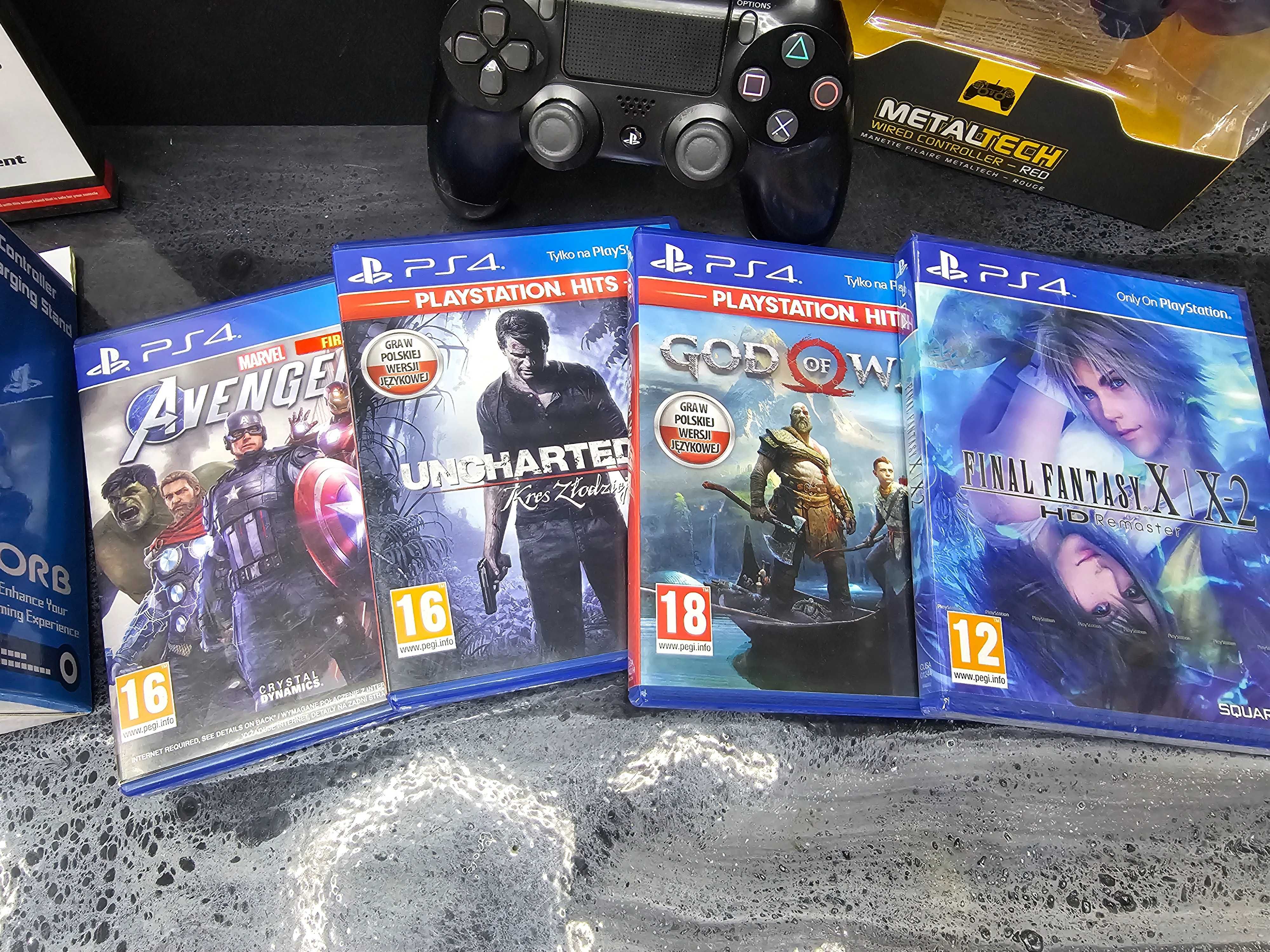 Konsola PS4 Playstation 4 SLIM 1TB + 2 pady 4 gry ładowarka GW6 SKLEP