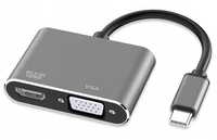 Adapter 2w1 HUB HDMI VGA Mackbook Dell HP Samsung