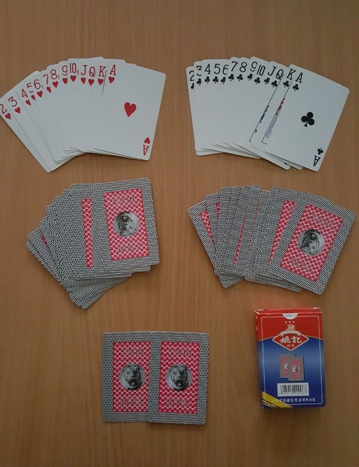 KARTY do gry nowe, komplet 54 listki, z Chin, gry karciane