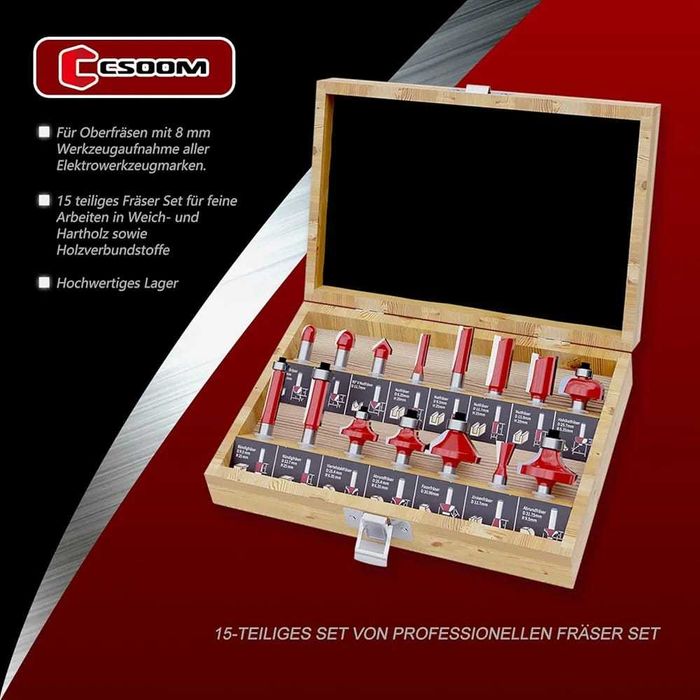 Frezy, komplet frezów