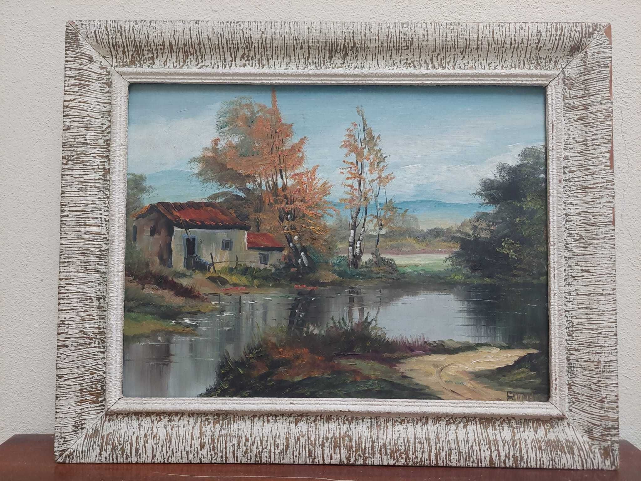 Pintura a óleo sobre platex