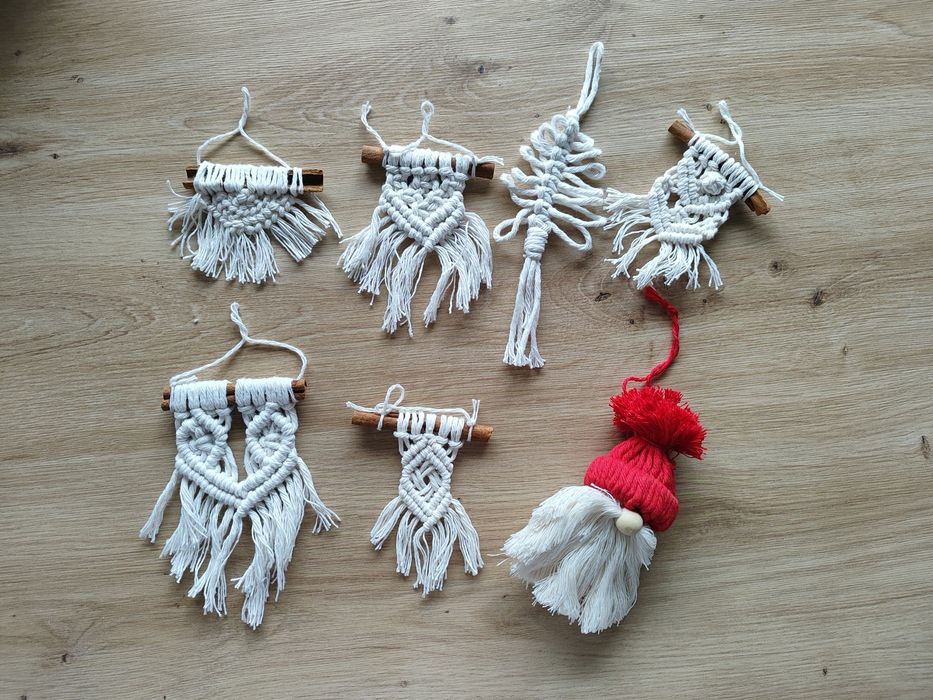 Nowe ozdoby świąteczne handmade  makrama