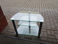 Stolik RTV szkło i aluminium