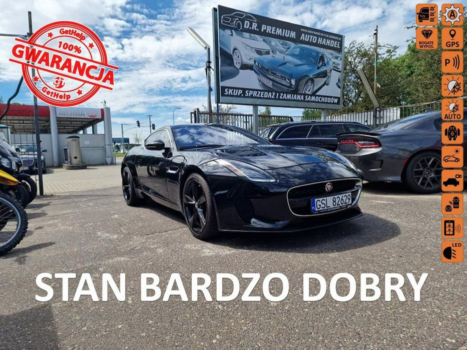 Jaguar F-Type P-300 2.0 TURBO 300 KM, Panorama, Kamera, Full LED, Skóra, Navi, FULL