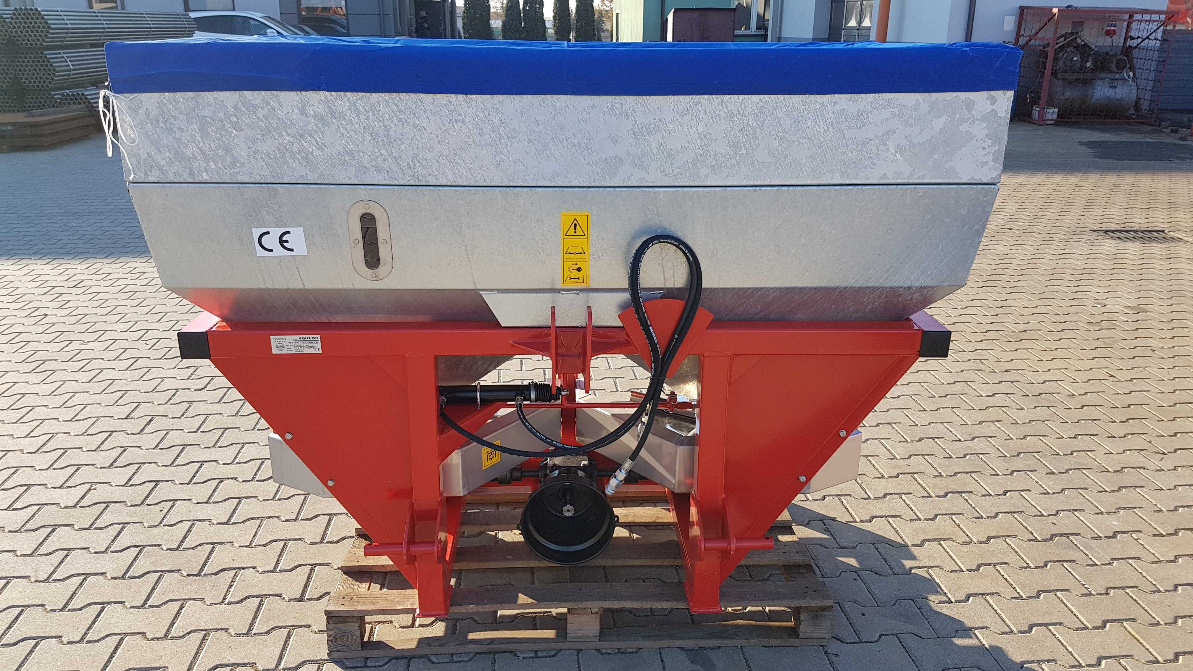 Rozsiewacz nawozów dwutarczowy N056 GRASS-ROL 2025 - ocynk/nierdzewka