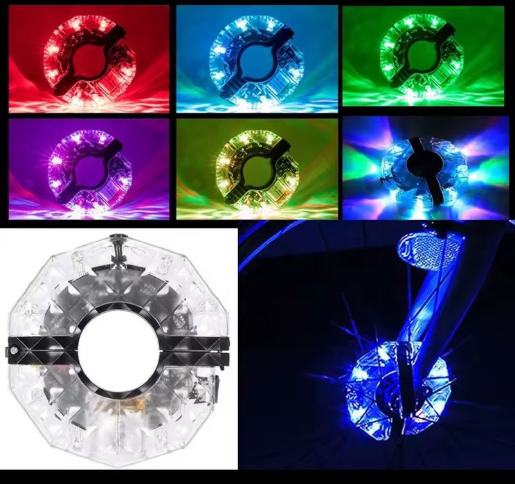 Swiatła rowerowe koło piasta