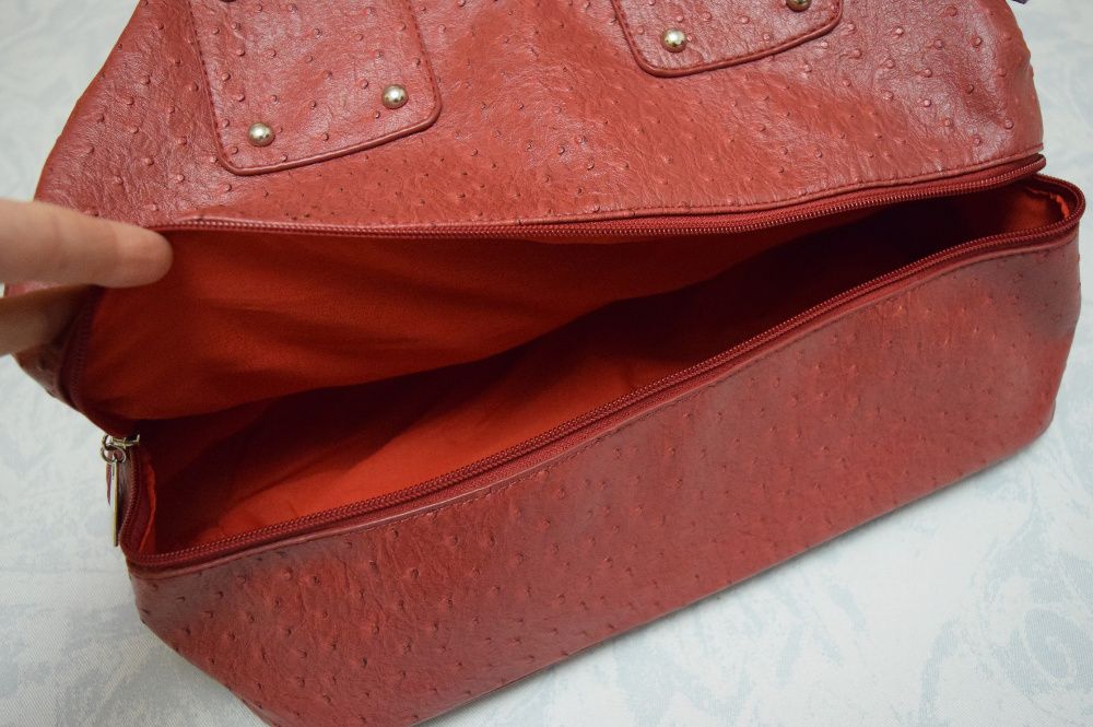 Нова сумка на 2 відділення, бордовая сумка женская