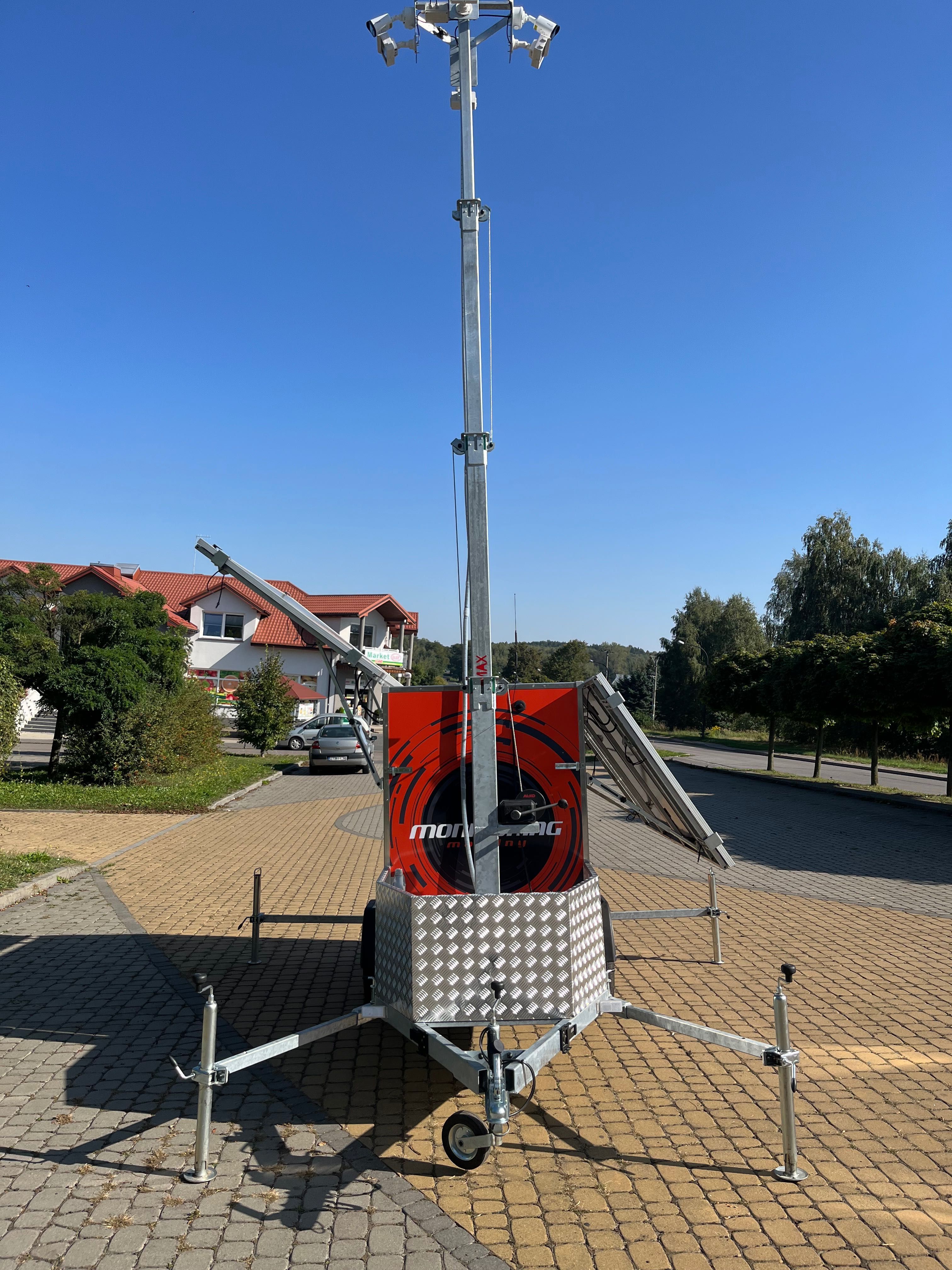 Przyczepa monitoring mobilny (monitoring, przyczepa security, ochrona)
