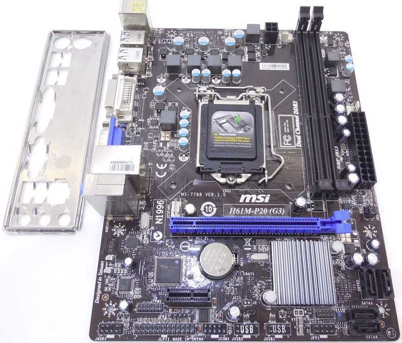 Материнська плата MSI H61M-P20 (G3) (s1155, Intel H61, PCI-Ex16)